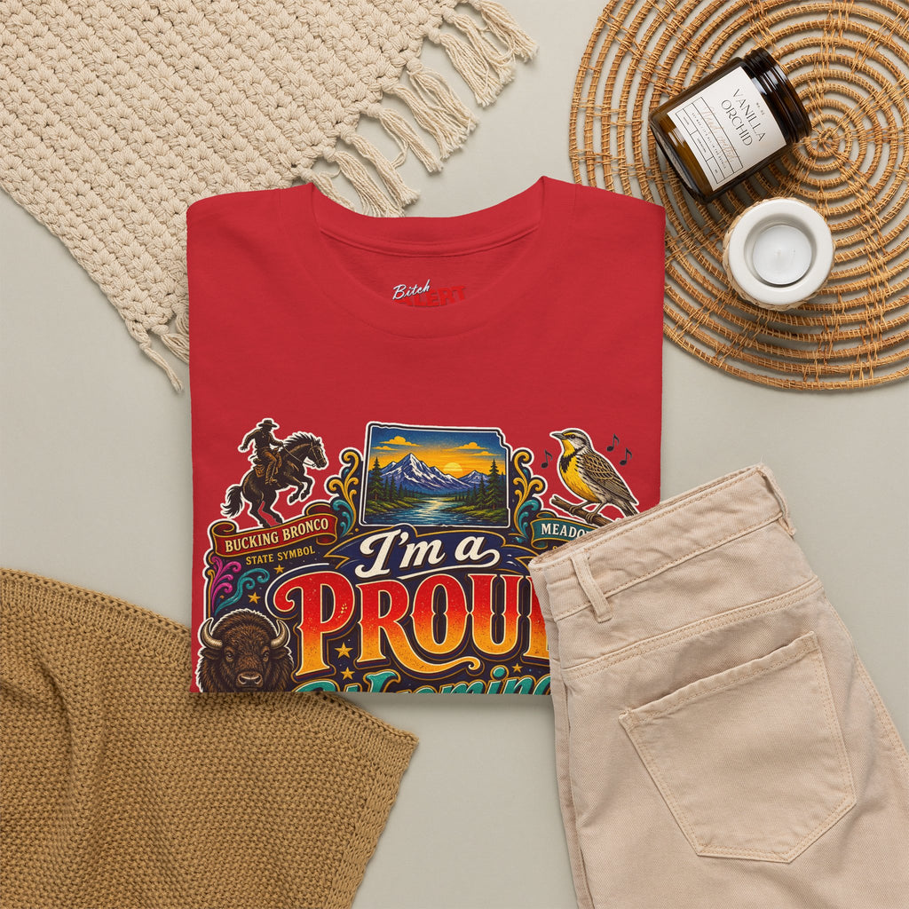 Wyoming Proud Bitch T‑Shirt — Retro State Pride Graphic Tee
