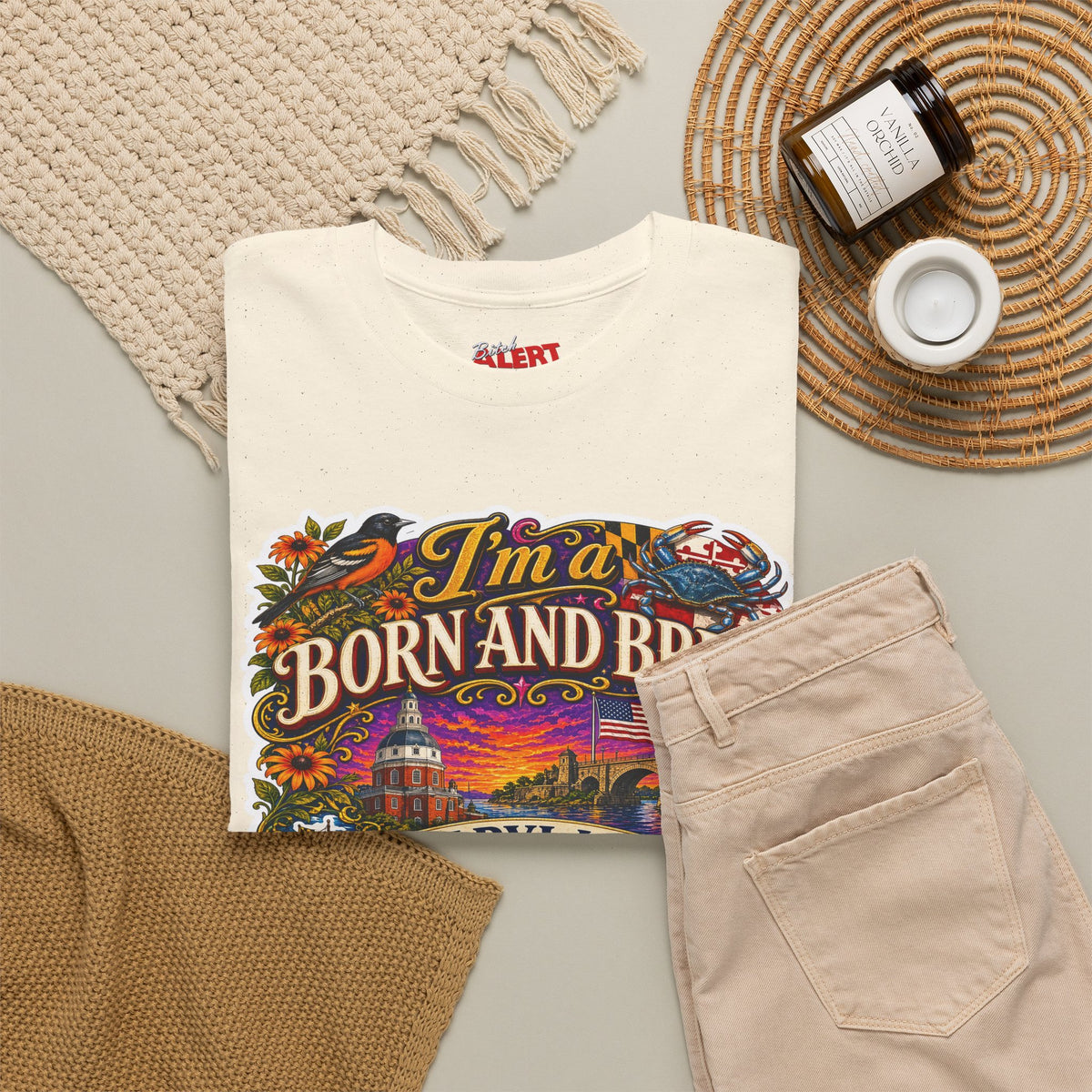 Maryland Born and Bred Tee — "I’m a Born and Bred Maryland Bitch" Graphic T-Shirt