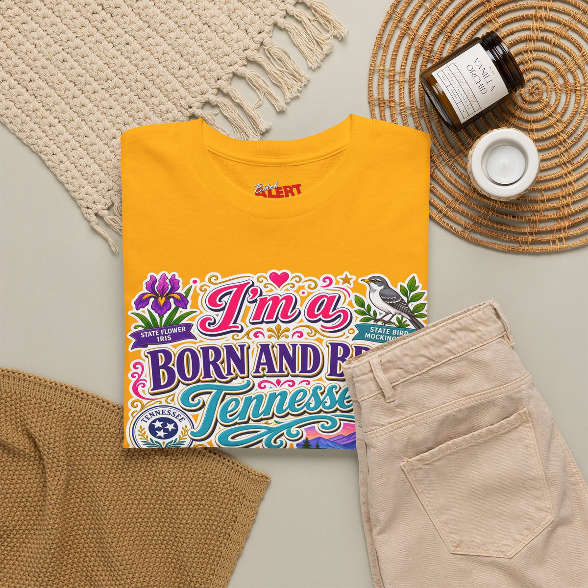 Tennessee Born & Bred Tee — Colorful State Pride Graphic T-Shirt