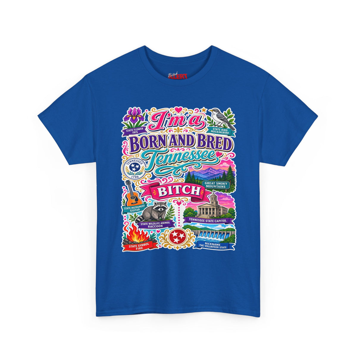 Tennessee Born & Bred Tee — Colorful State Pride Graphic T-Shirt