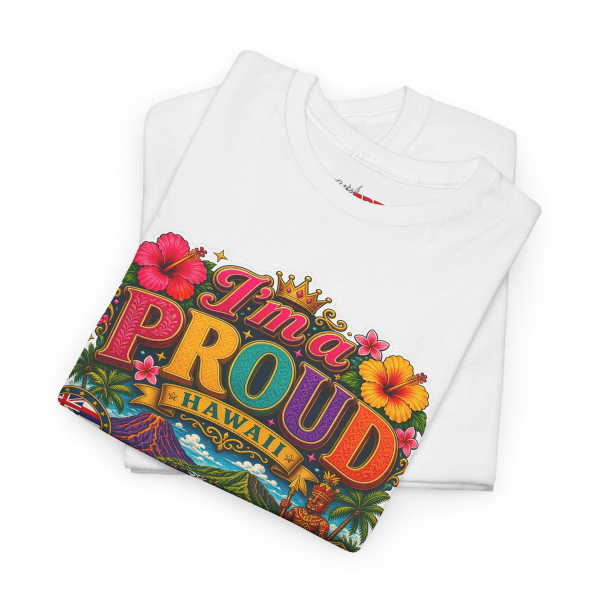 Hawaiian Proud Tee – 'I'm a Proud Hawaii Bitch' Floral Island Graphic Shirt