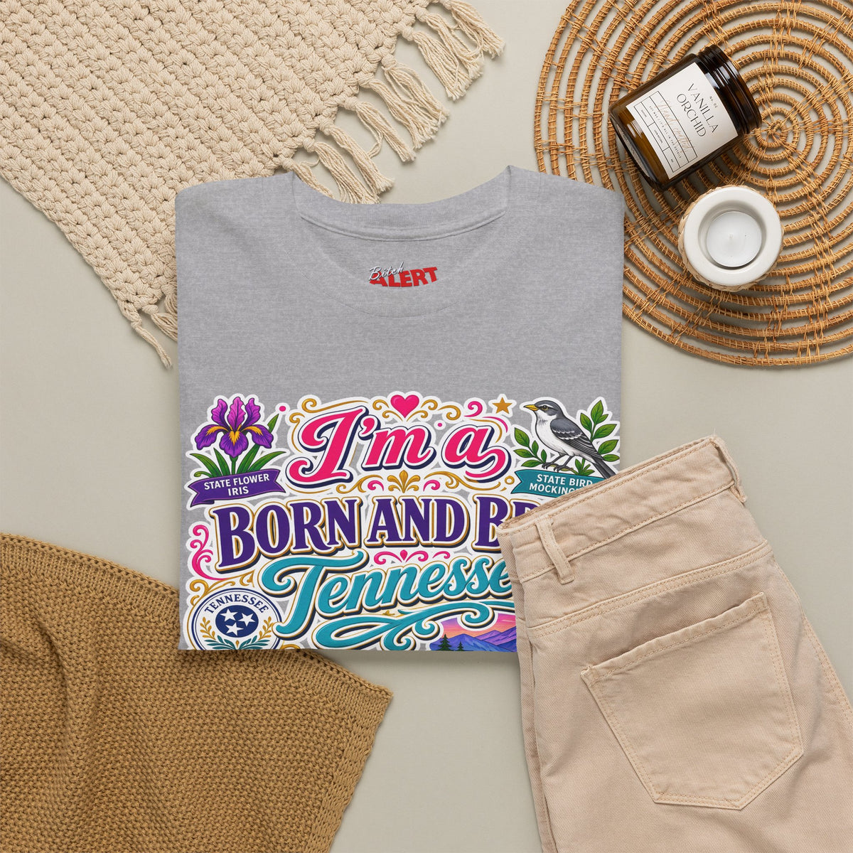 Tennessee Born & Bred Tee — Colorful State Pride Graphic T-Shirt