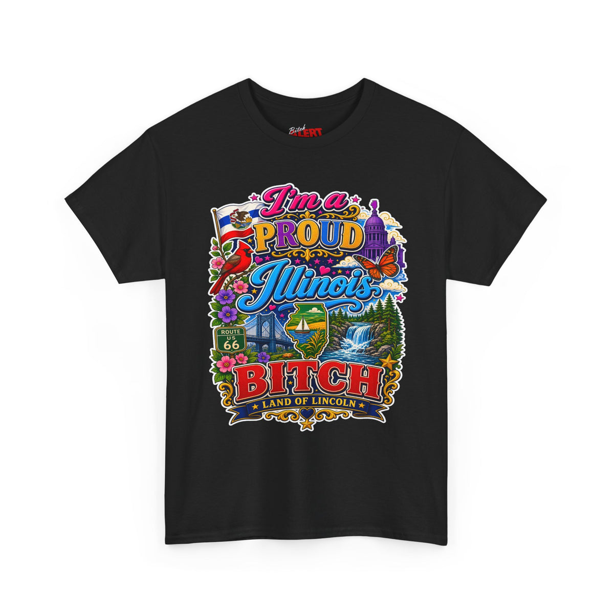 Illinois Proud Bitch T-Shirt – Colorful State Pride Tee