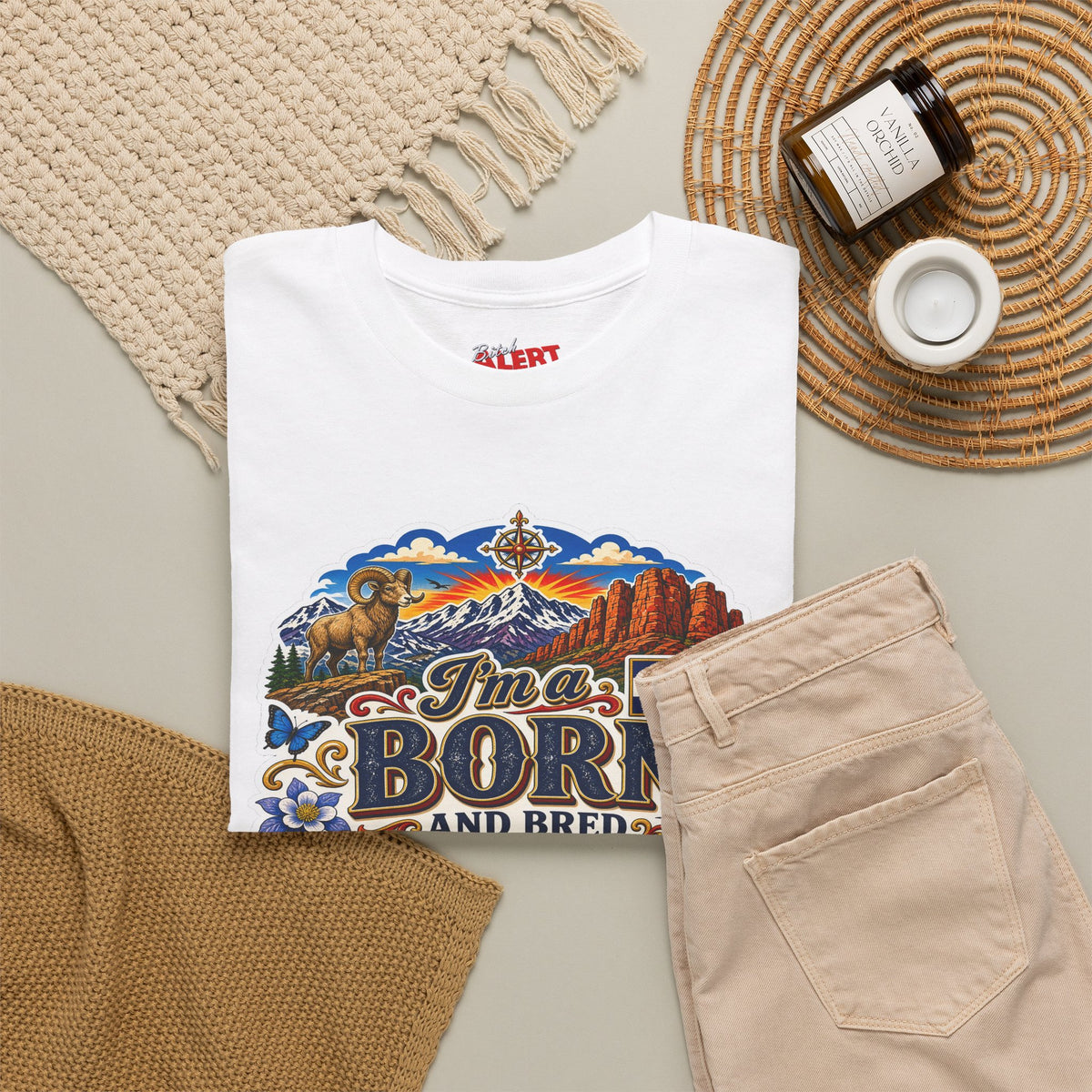 Colorado Born & Bred Tee — "Born and Bred Colorado Bitch" Graphic Shirt