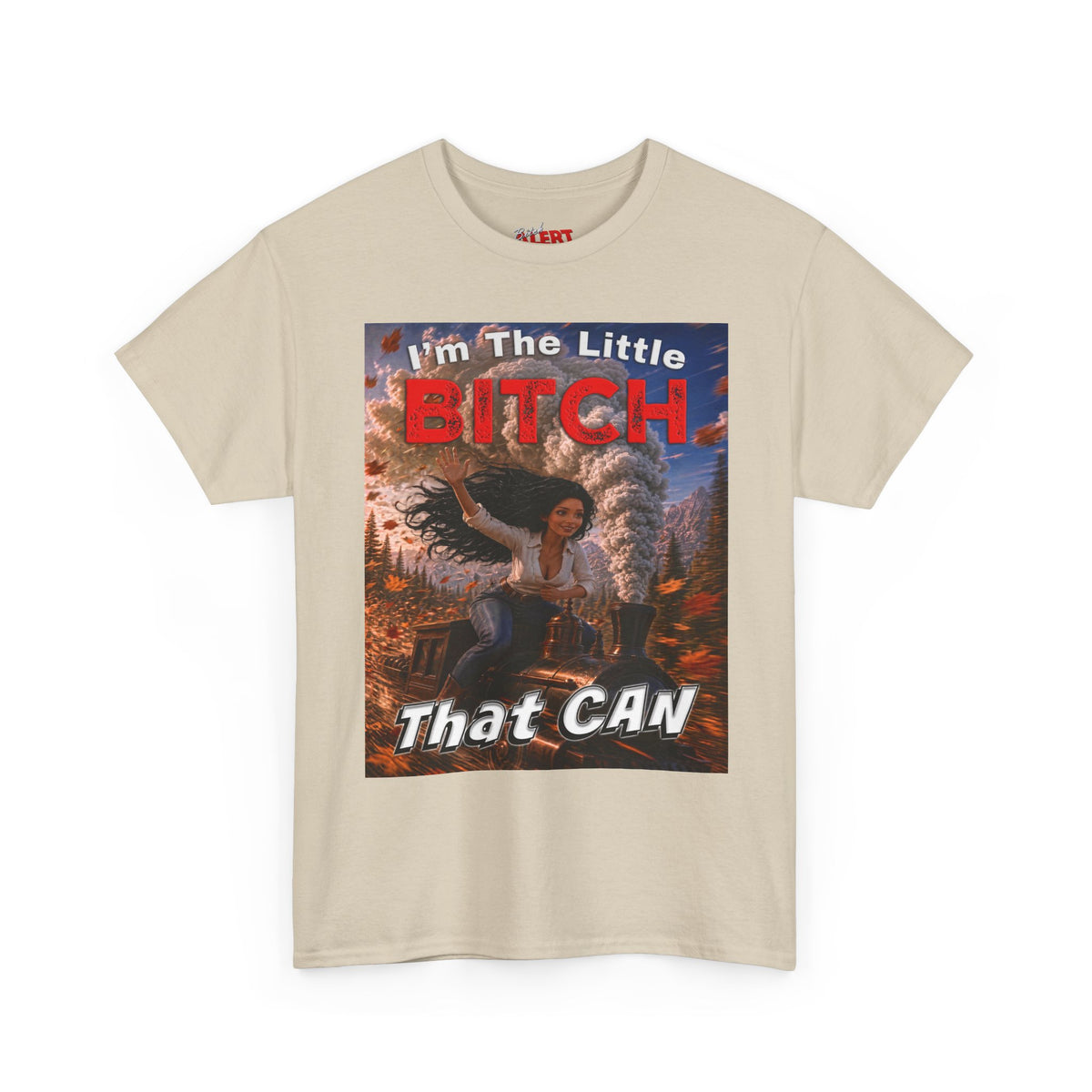 The Little Bitch That Can T‑Shirt - Black Hair
