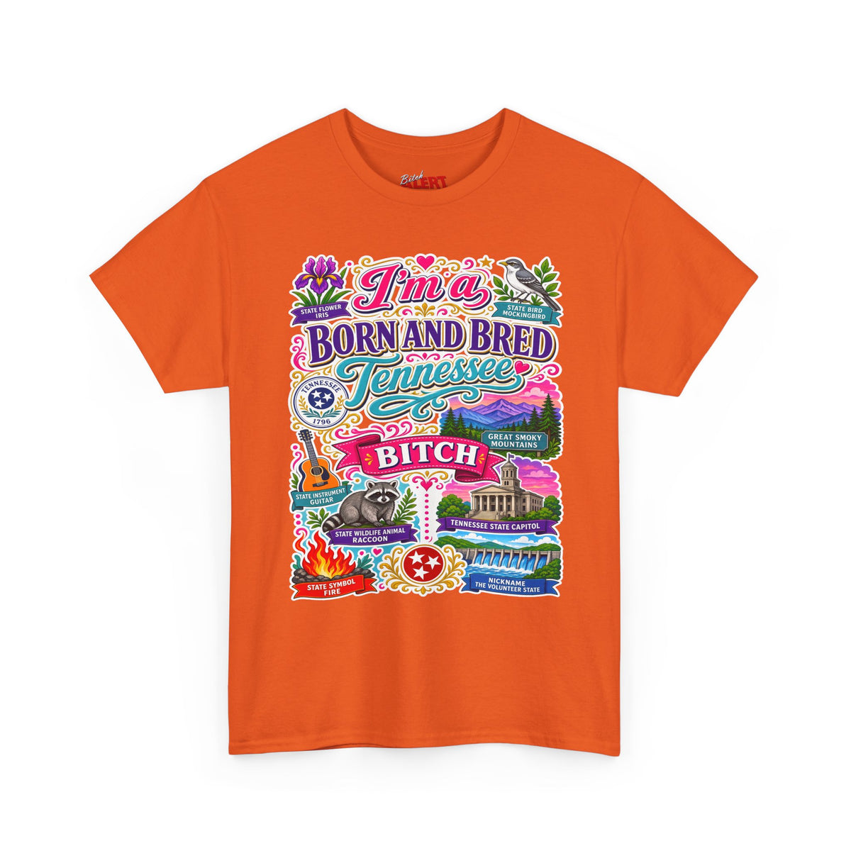 Tennessee Born & Bred Tee — Colorful State Pride Graphic T-Shirt