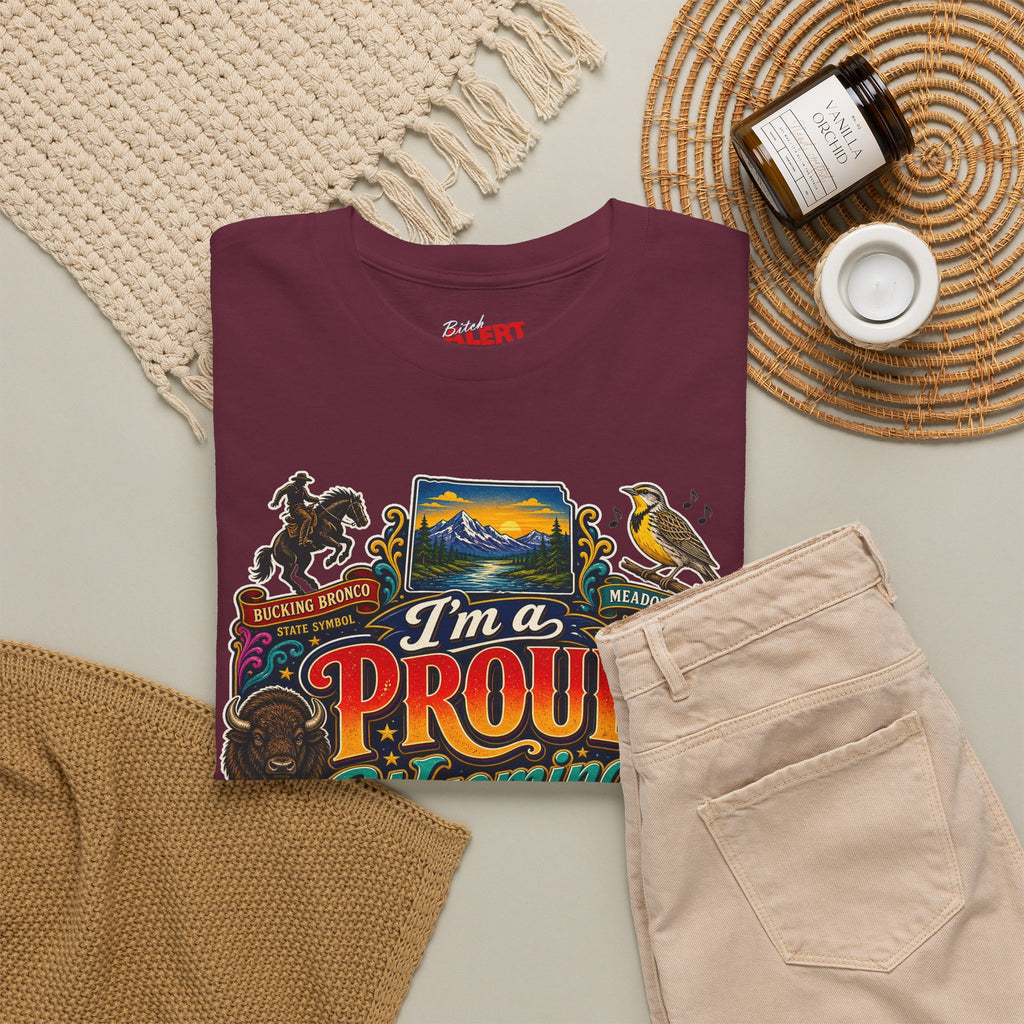 Wyoming Proud Bitch T‑Shirt — Retro State Pride Graphic Tee