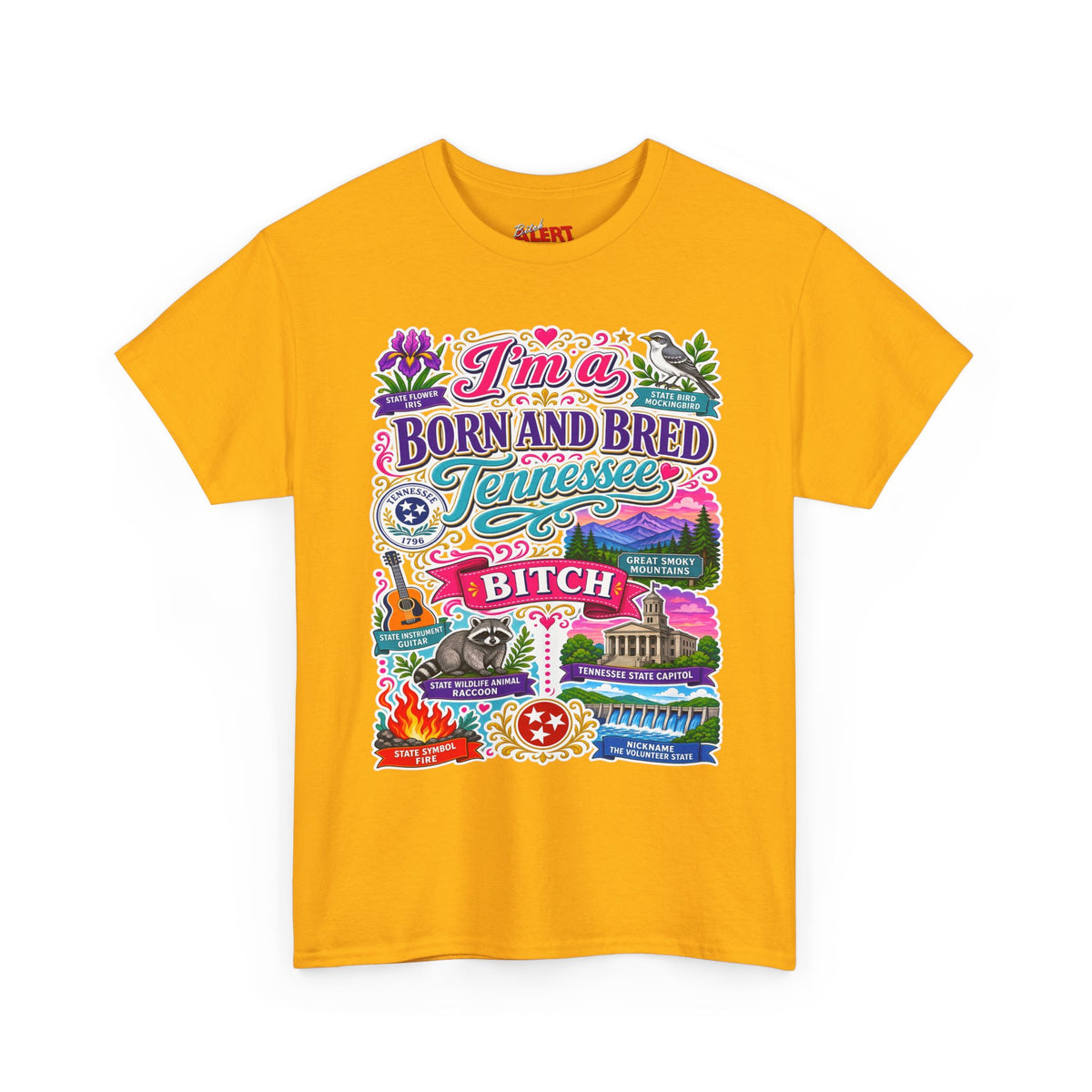 Tennessee Born & Bred Tee — Colorful State Pride Graphic T-Shirt