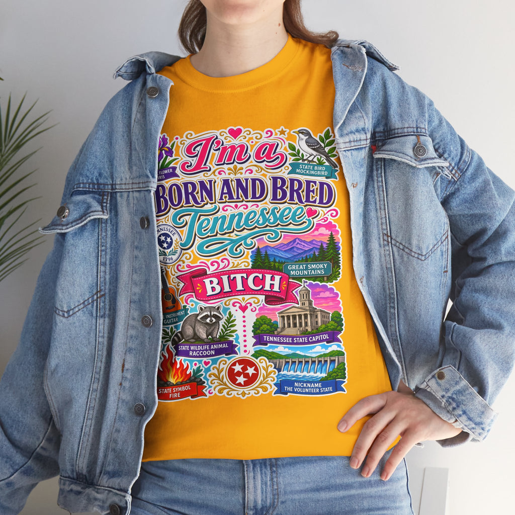 Tennessee Born & Bred Tee — Colorful State Pride Graphic T-Shirt