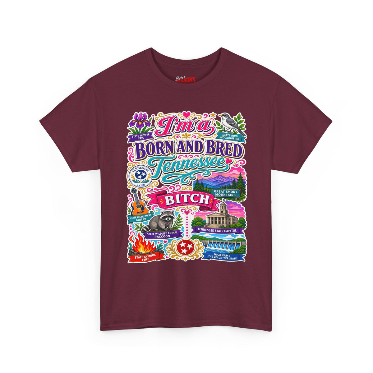 Tennessee Born & Bred Tee — Colorful State Pride Graphic T-Shirt