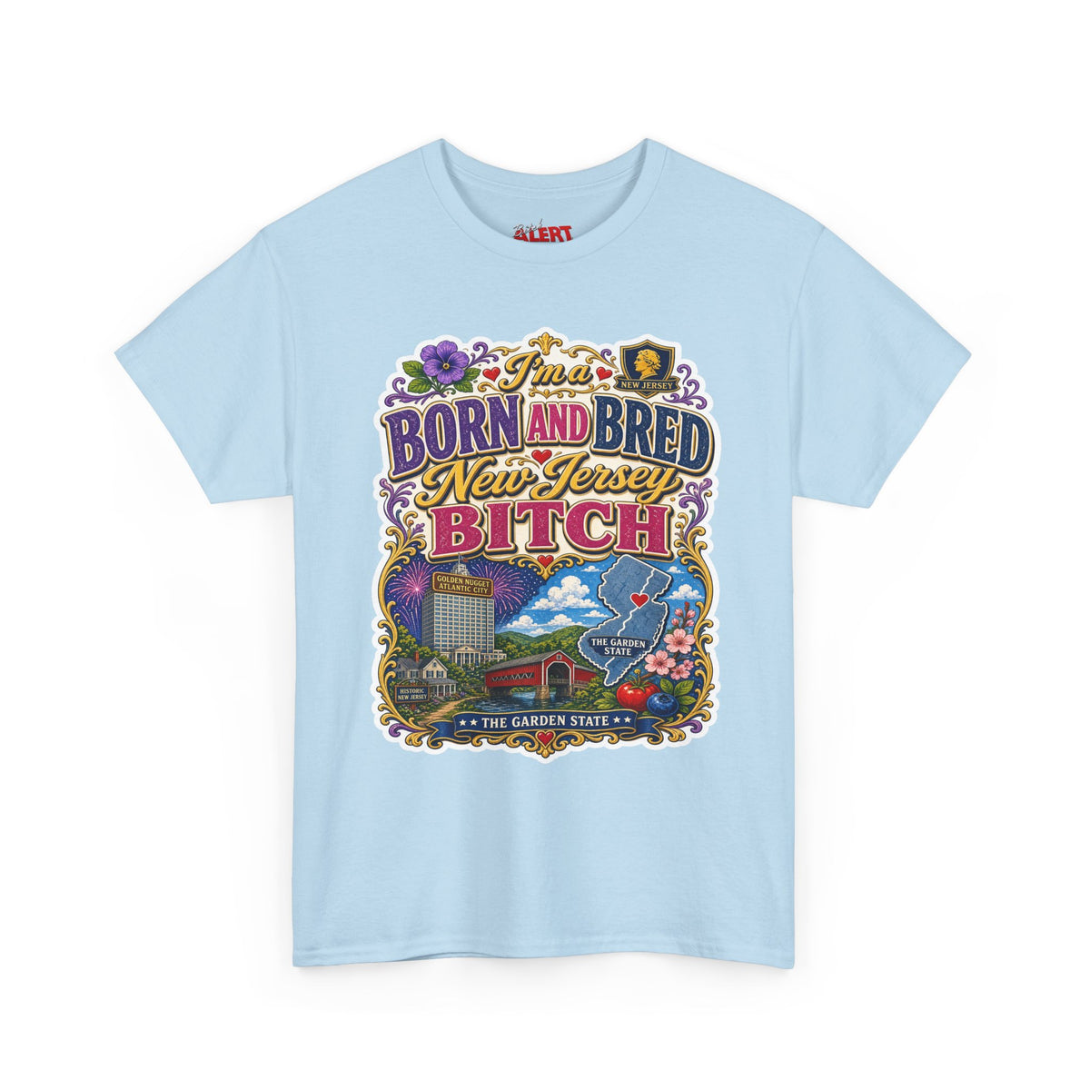 New Jersey Born and Bred Tee — "Born and Bred New Jersey Bitch" Vintage State Pride Shirt