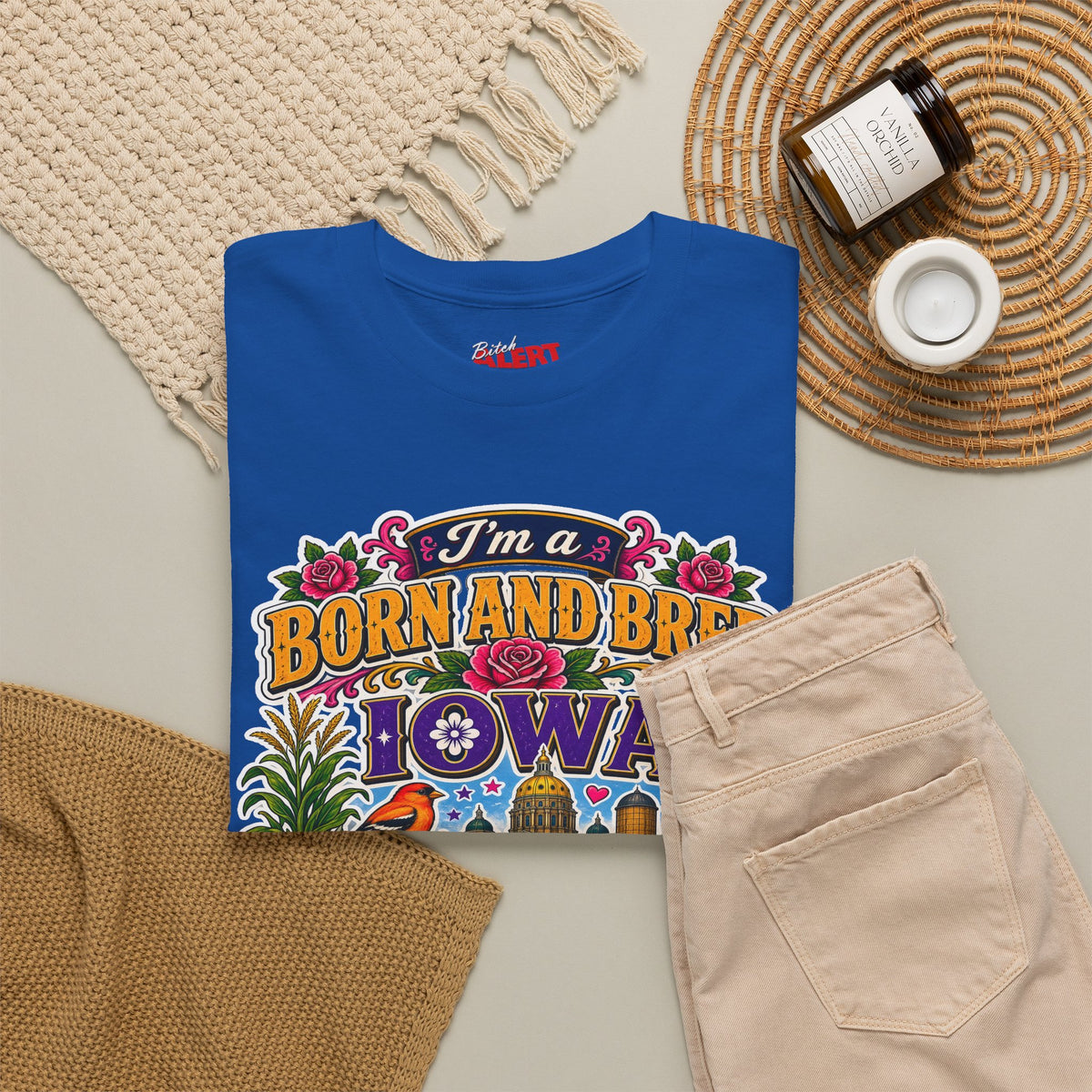 Iowa Born and Bred Tee — "I’m a Born and Bred Iowa Bitch" Graphic Shirt