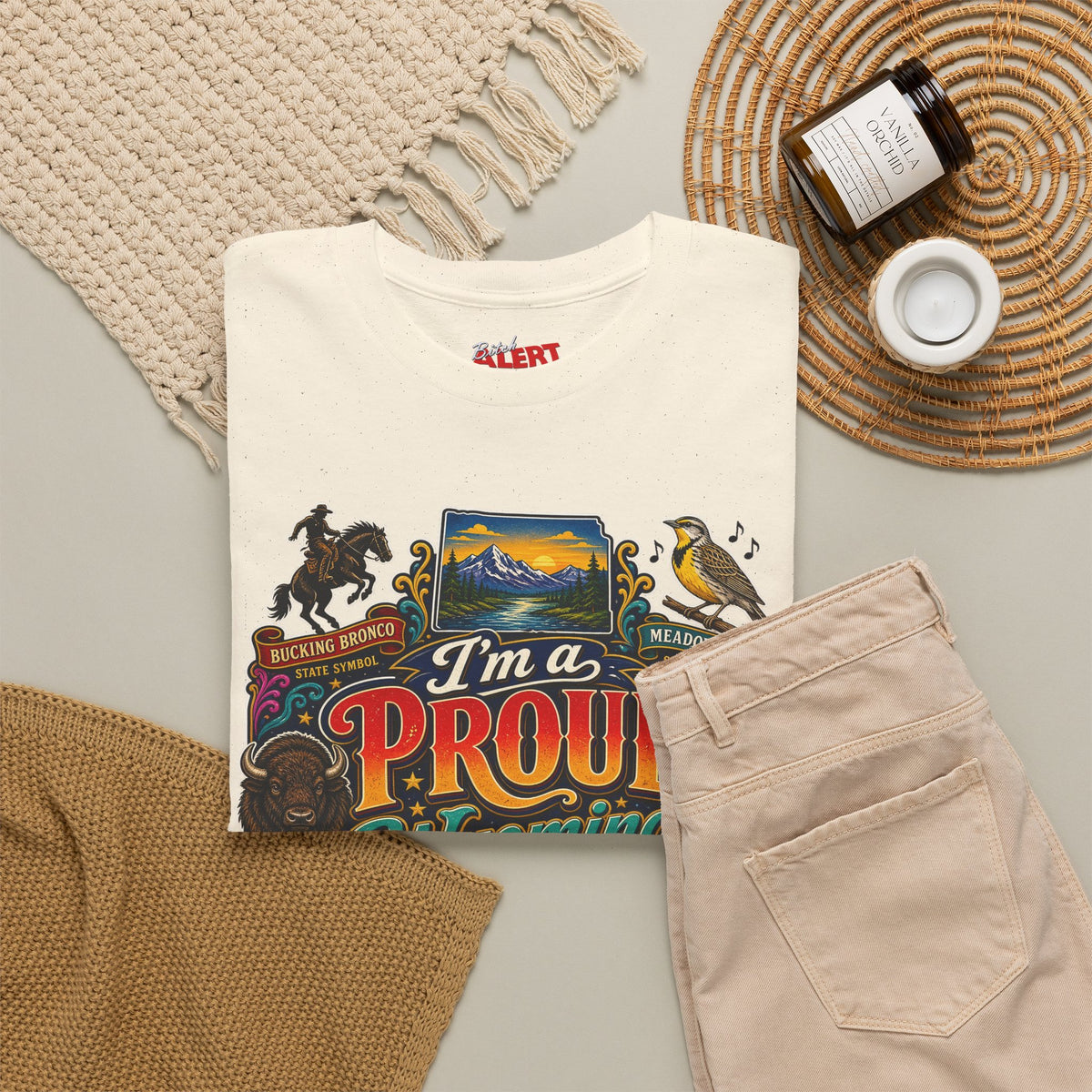 Wyoming Proud Bitch T‑Shirt — Retro State Pride Graphic Tee