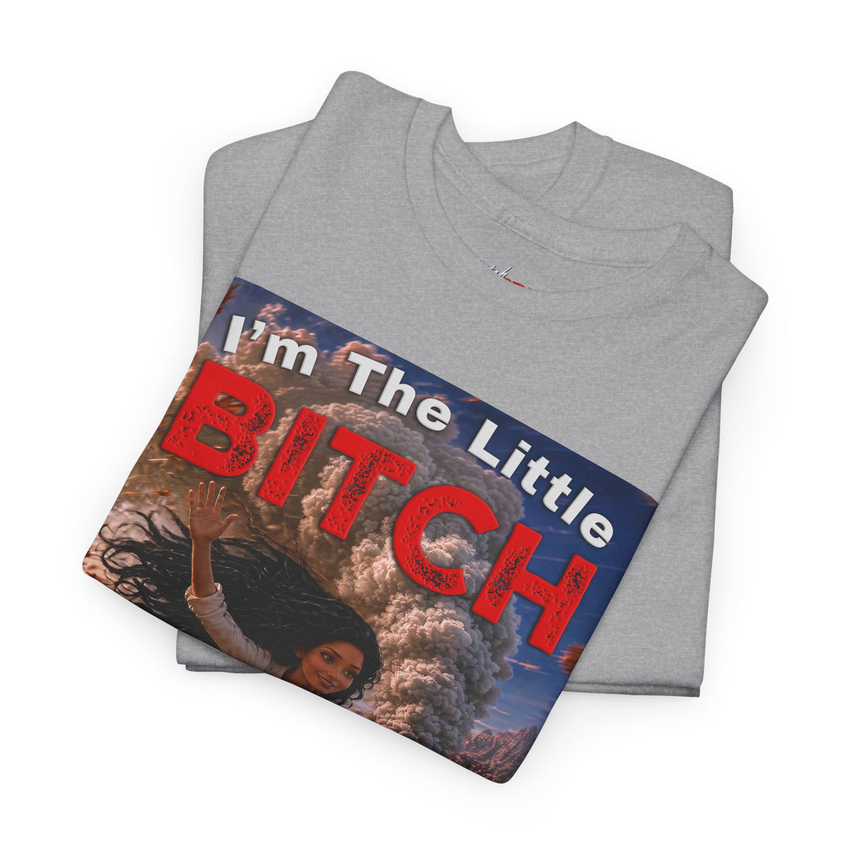The Little Bitch That Can T‑Shirt - Black Hair
