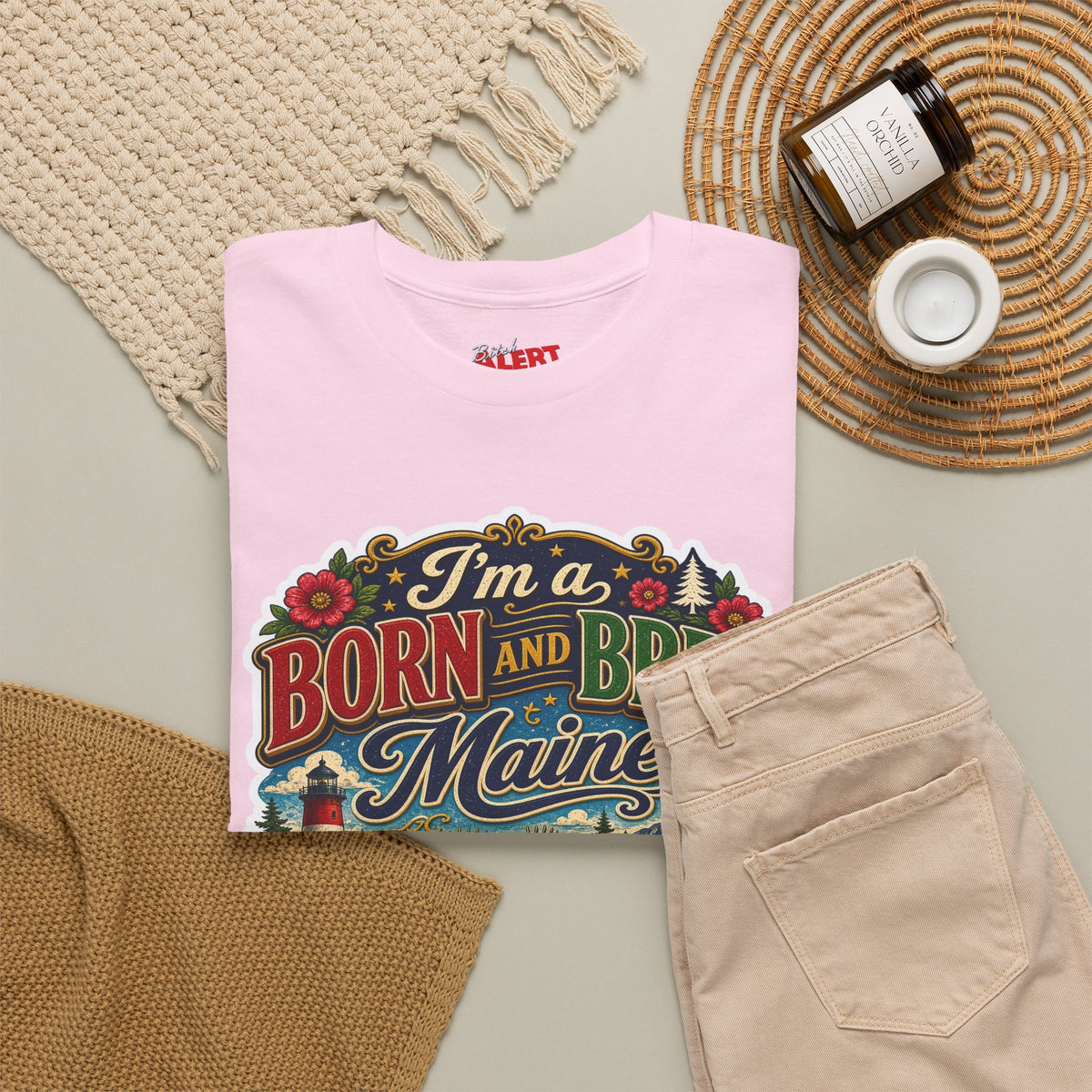 Maine Born and Bred T-Shirt — "I’m a Born and Bred Maine Bitch" Vintage Tee