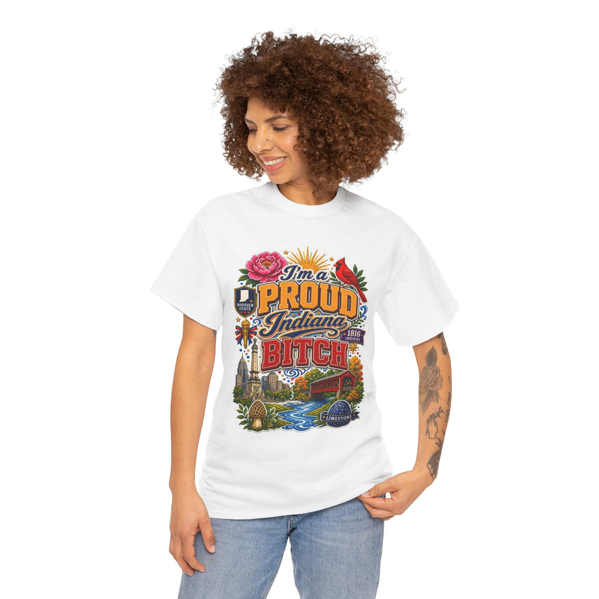Indiana Proud T-Shirt — "I'm a Proud Indiana Bitch" Graphic Tee