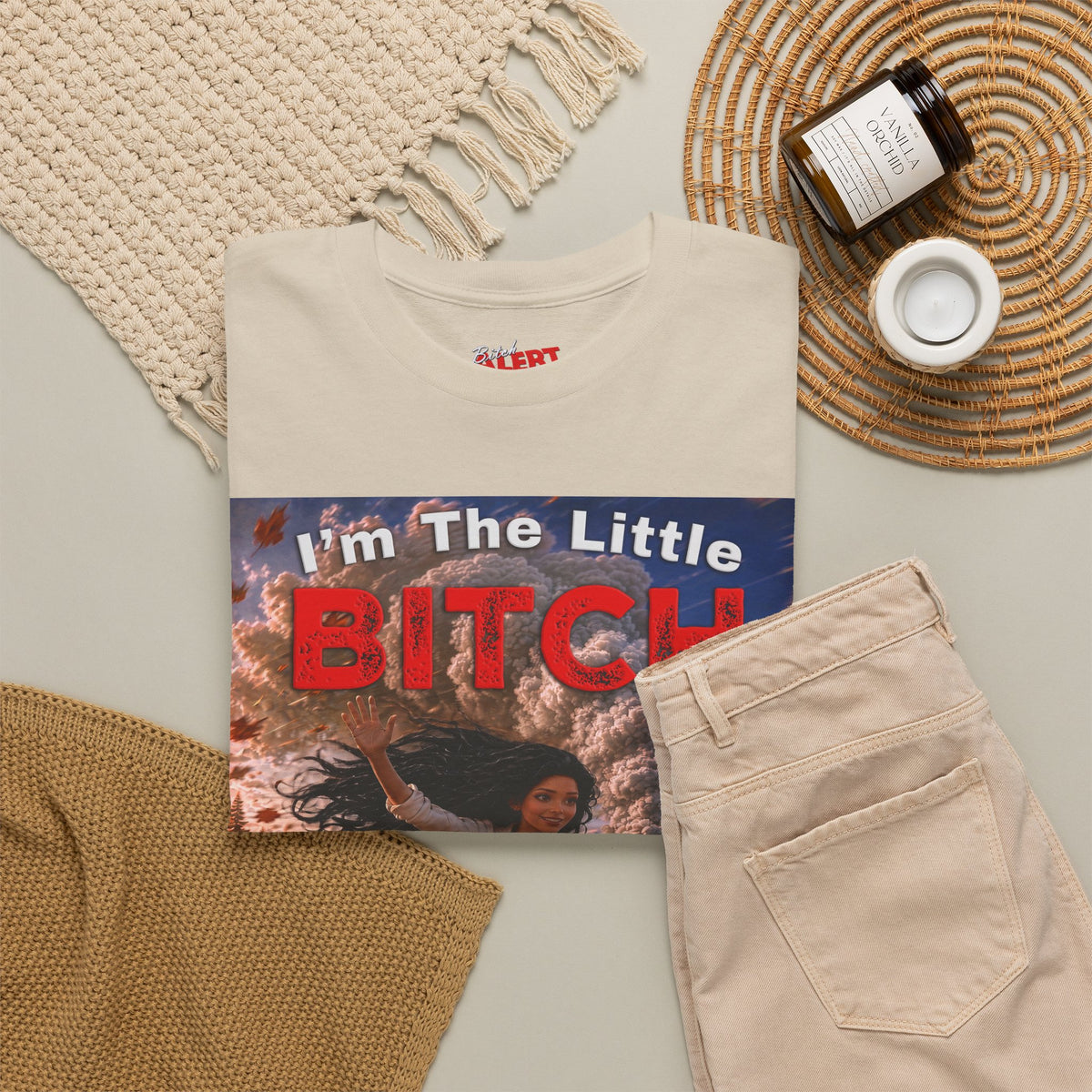 The Little Bitch That Can T‑Shirt - Black Hair