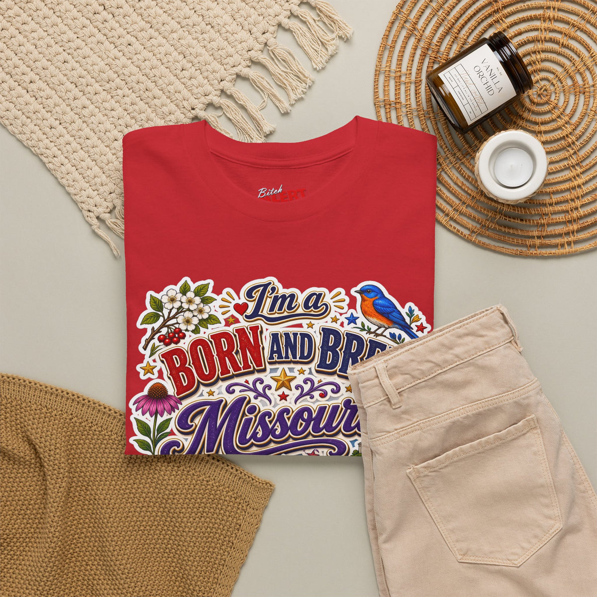 Missouri Born and Bred Tee — "I'm a Born and Bred Missouri Bitch" State Pride T‑Shirt