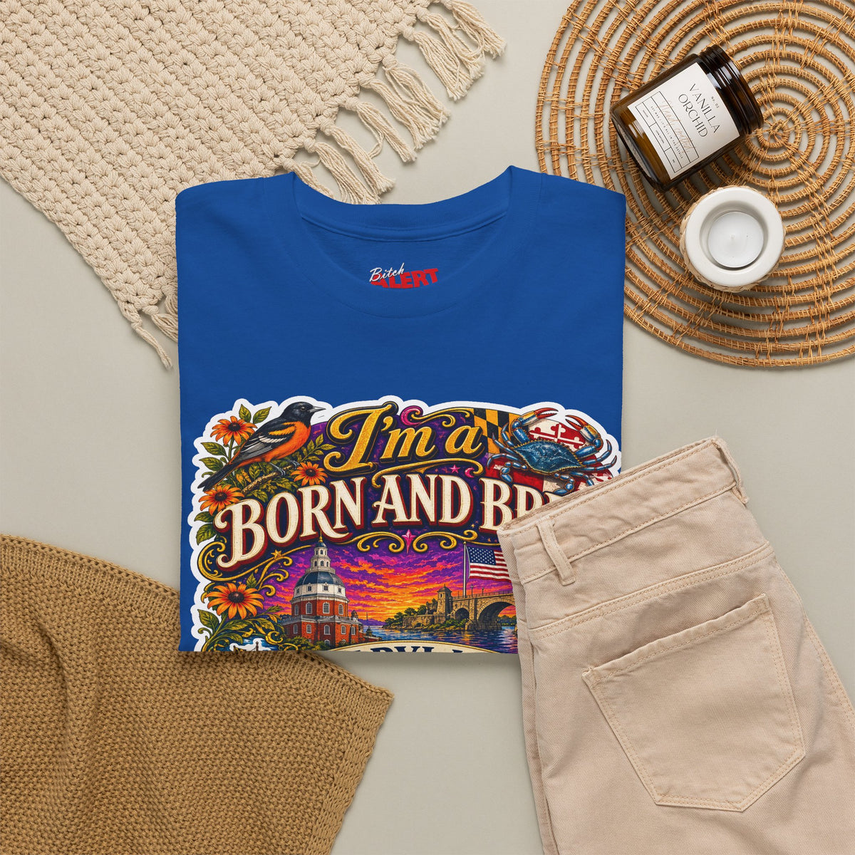 Maryland Born and Bred Tee — "I’m a Born and Bred Maryland Bitch" Graphic T-Shirt