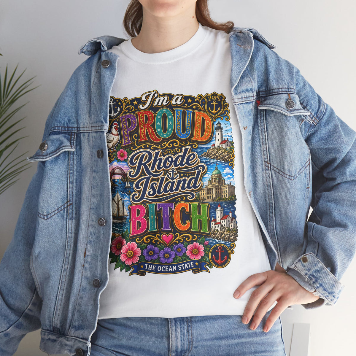 Rhode Island Proud Tee — "I'm a Proud Rhode Island Bitch" Graphic T-Shirt