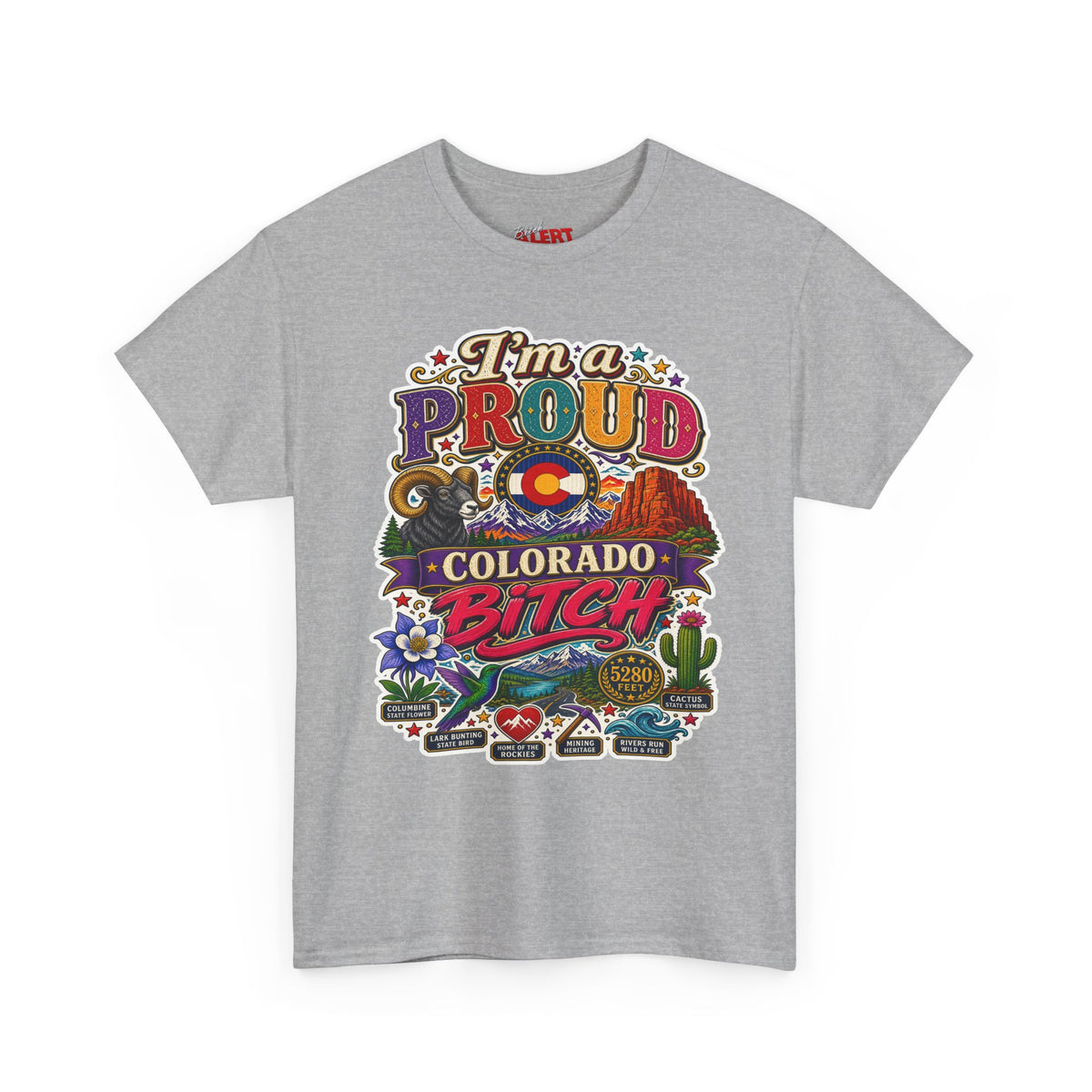 Colorado Proud T-Shirt — "I'm a Proud Colorado Bitch" Retro Mountain Graphic Tee