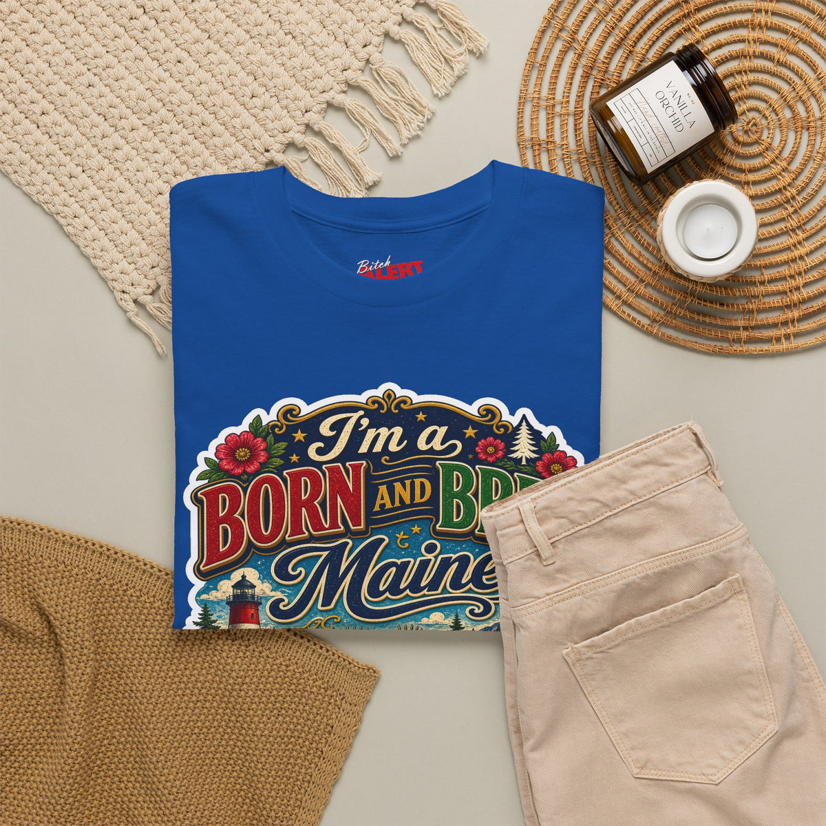Maine Born and Bred T-Shirt — "I’m a Born and Bred Maine Bitch" Vintage Tee