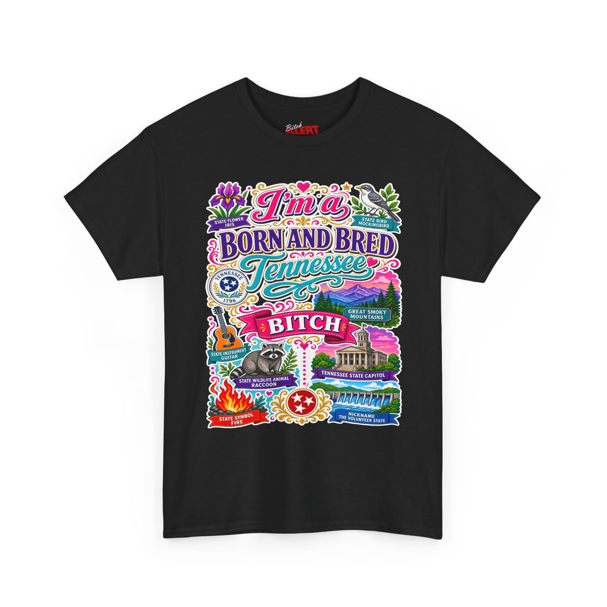 Tennessee Born & Bred Tee — Colorful State Pride Graphic T-Shirt