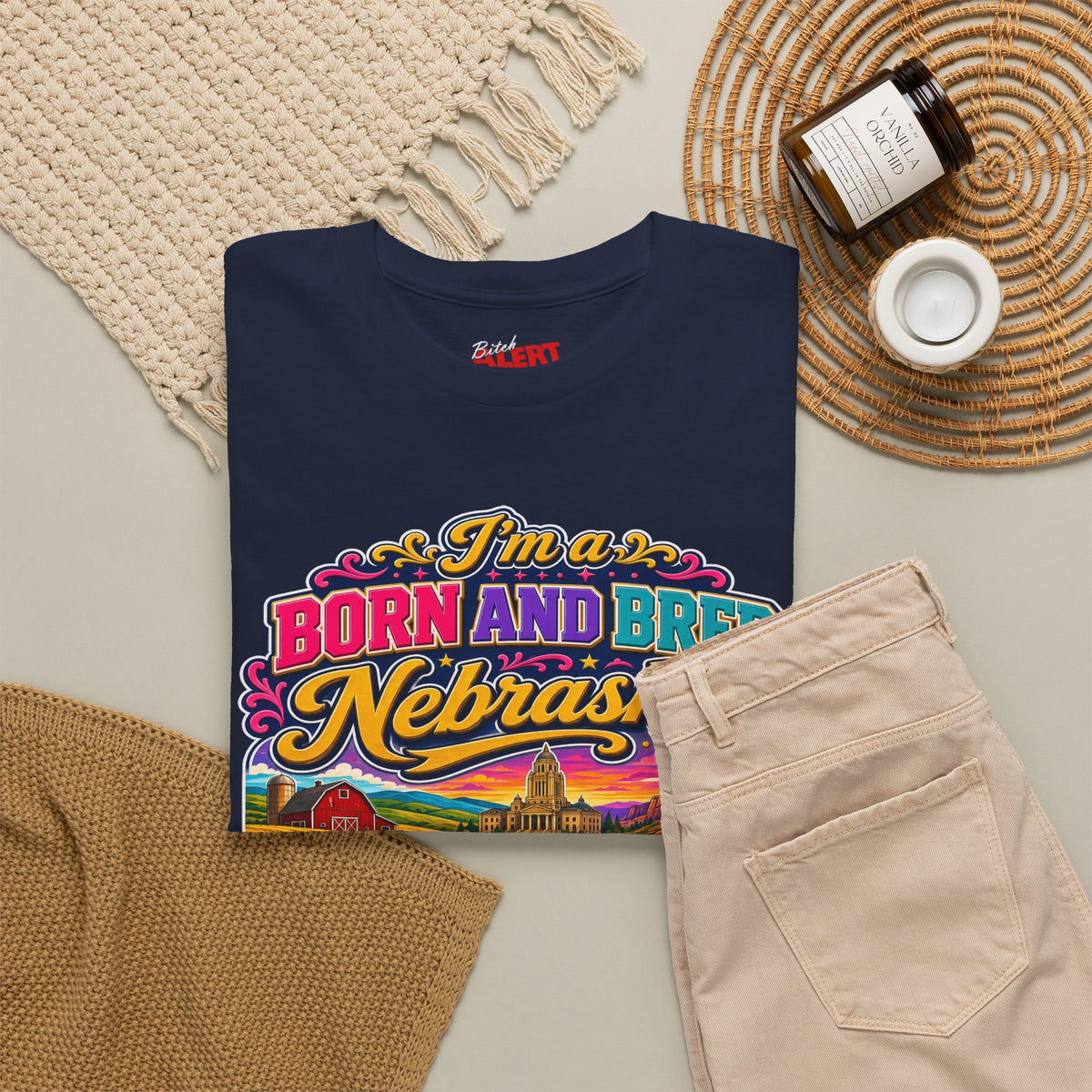 Nebraska "Born and Bred Nebraska Bitch" Tee