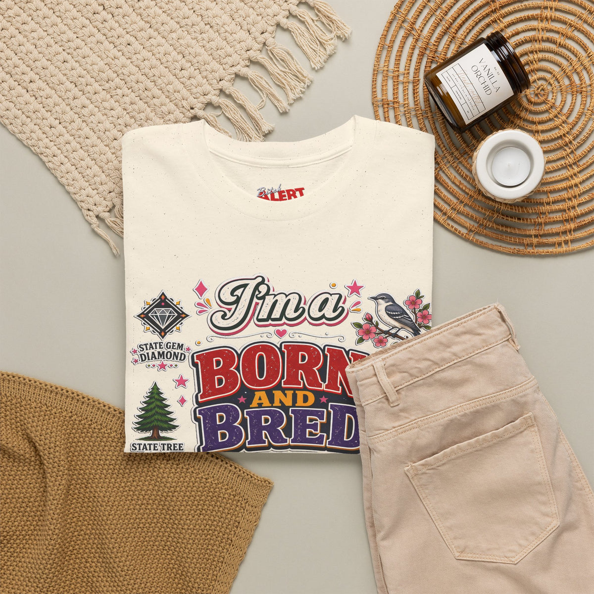 Arkansas Born and Bred Bitch T-Shirt — State Pride Graphic Tee