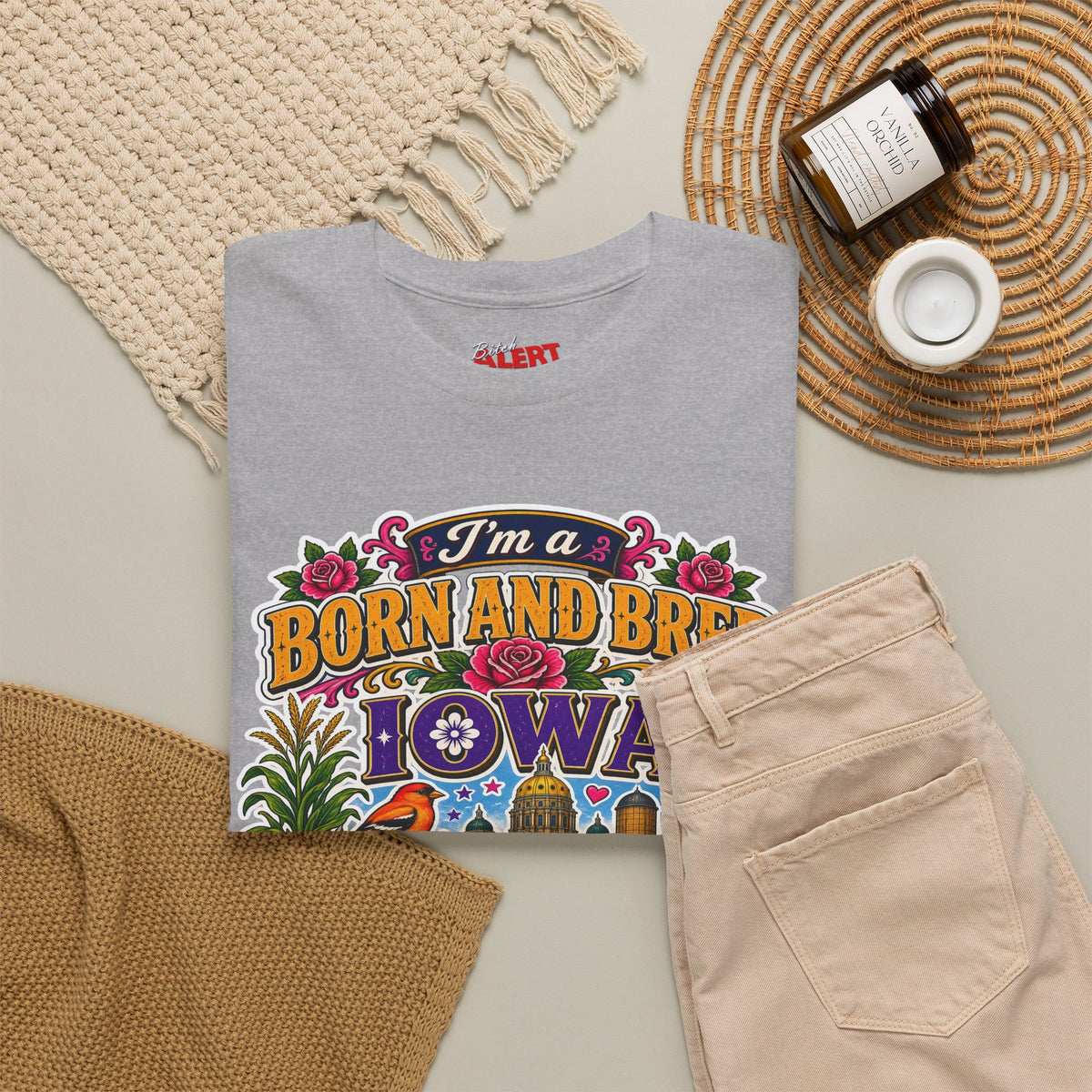 Iowa Born and Bred Tee — "I’m a Born and Bred Iowa Bitch" Graphic Shirt