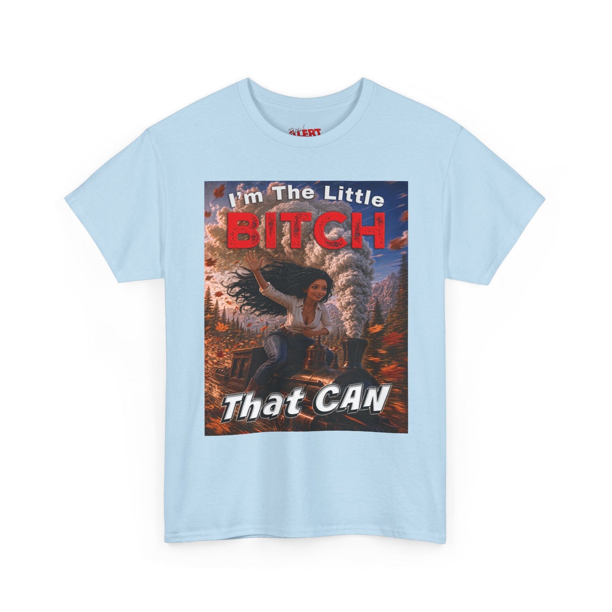 The Little Bitch That Can T‑Shirt - Black Hair