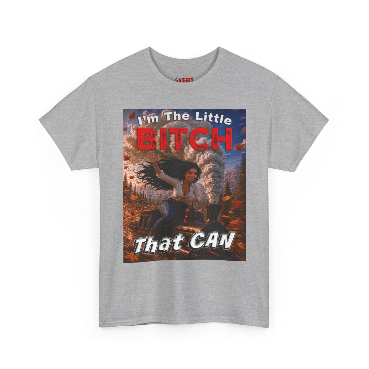 The Little Bitch That Can T‑Shirt - Black Hair