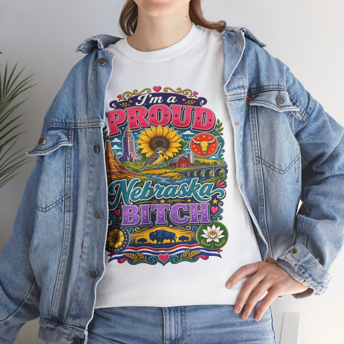 Nebraska Proud Tee — “I’m a Proud Nebraska Bitch” Graphic T-Shirt