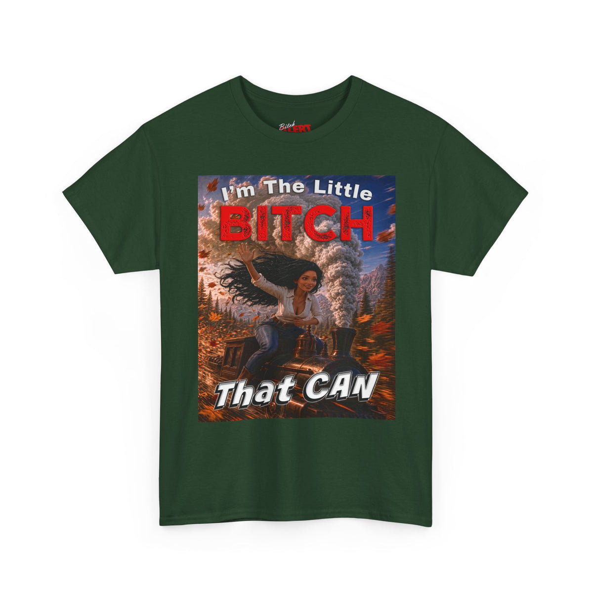 The Little Bitch That Can T‑Shirt - Black Hair