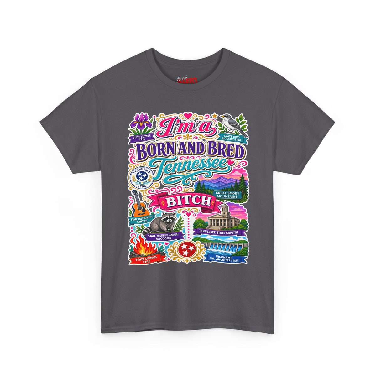Tennessee Born & Bred Tee — Colorful State Pride Graphic T-Shirt