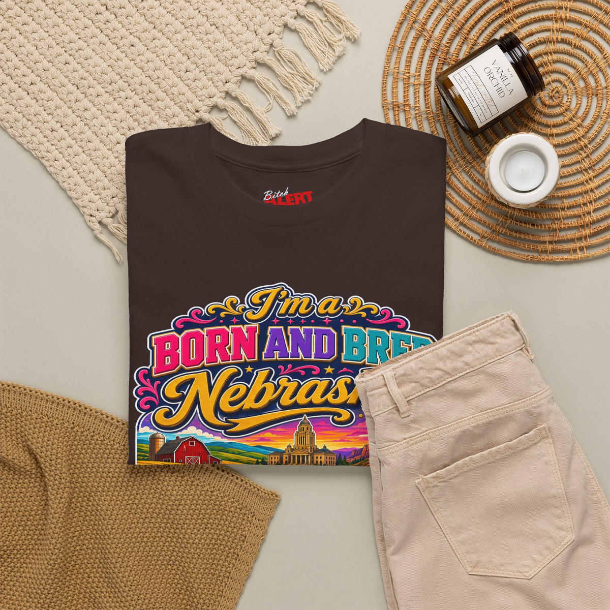 Nebraska "Born and Bred Nebraska Bitch" Tee