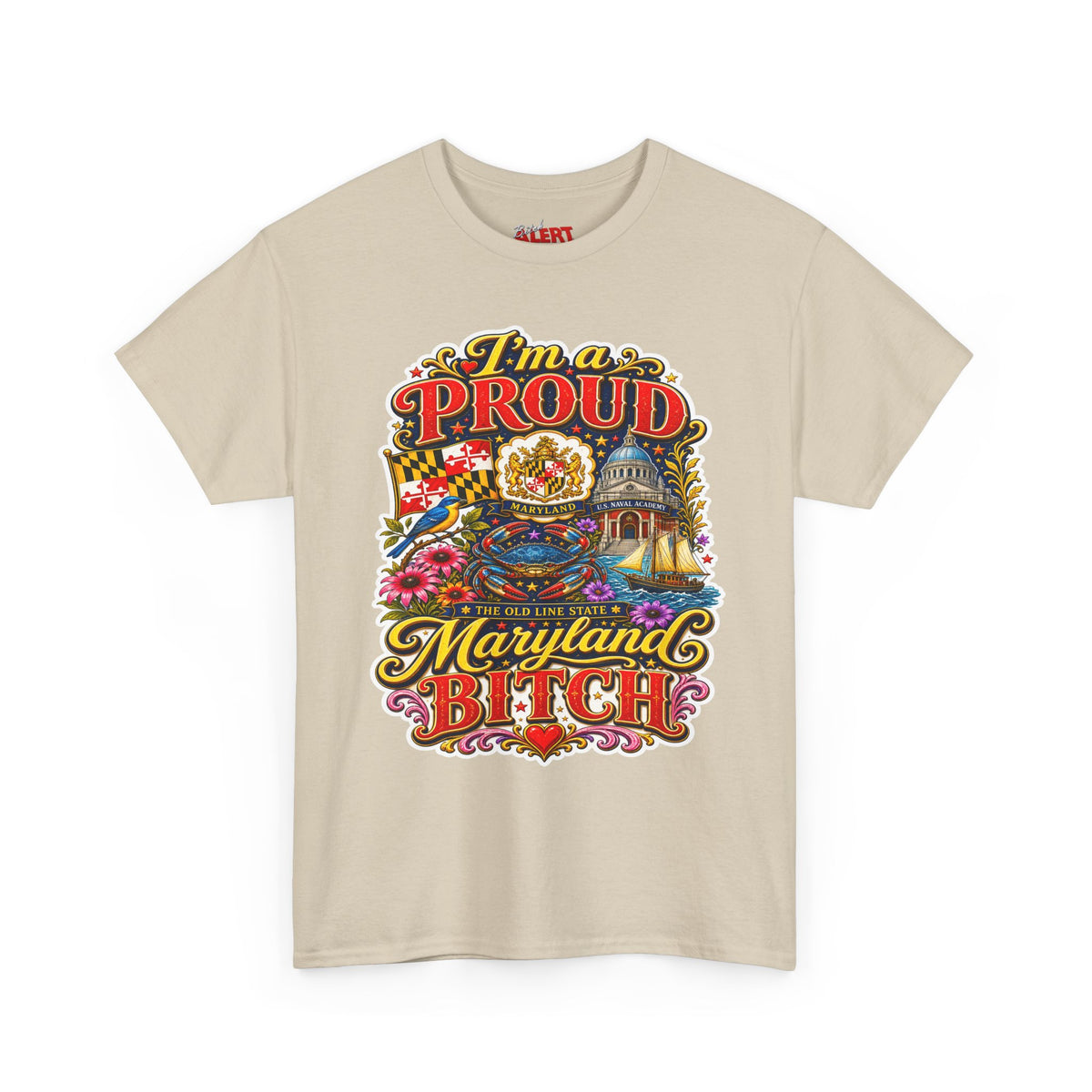 Maryland 'I'm a Proud Maryland Bitch' Tee — Vintage State Pride T-Shirt