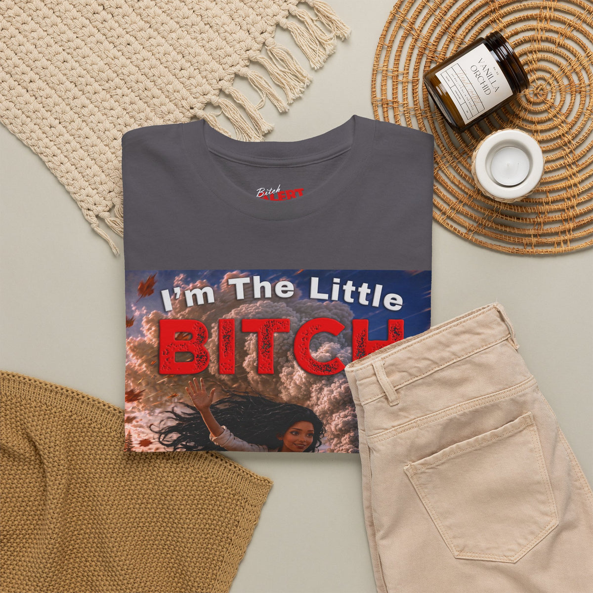 The Little Bitch That Can T‑Shirt - Black Hair
