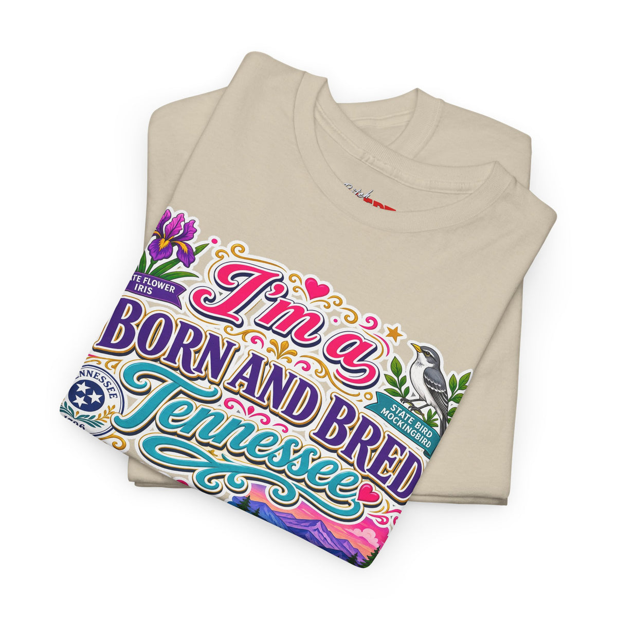 Tennessee Born & Bred Tee — Colorful State Pride Graphic T-Shirt