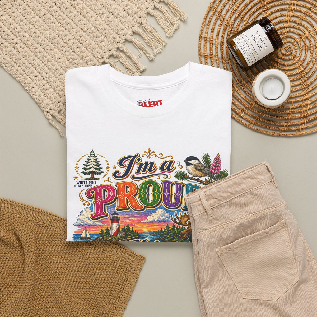 Maine Proud Tee — "I'm a Proud Maine Bitch" Graphic T-Shirt