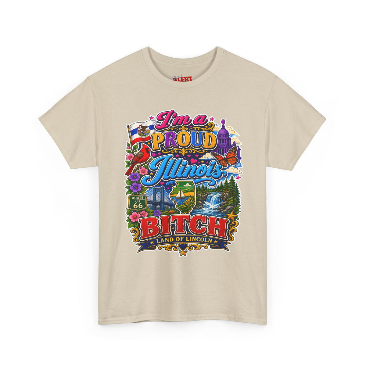 Illinois Proud Bitch T-Shirt – Colorful State Pride Tee