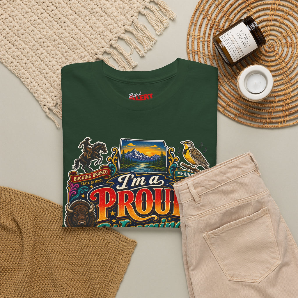 Wyoming Proud Bitch T‑Shirt — Retro State Pride Graphic Tee