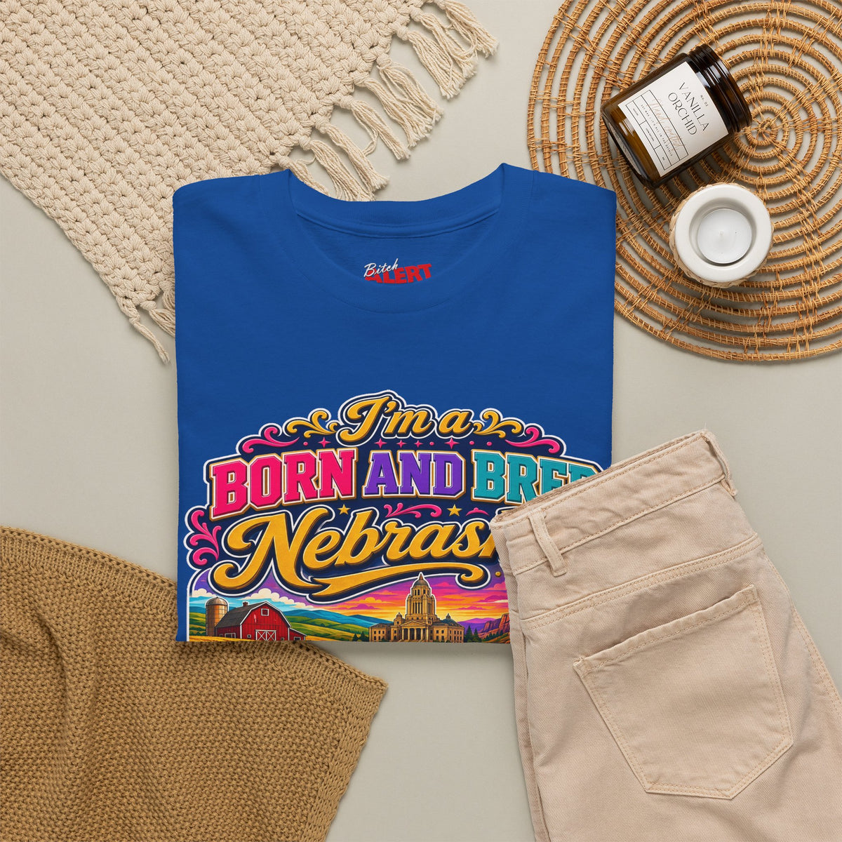 Nebraska "Born and Bred Nebraska Bitch" Tee