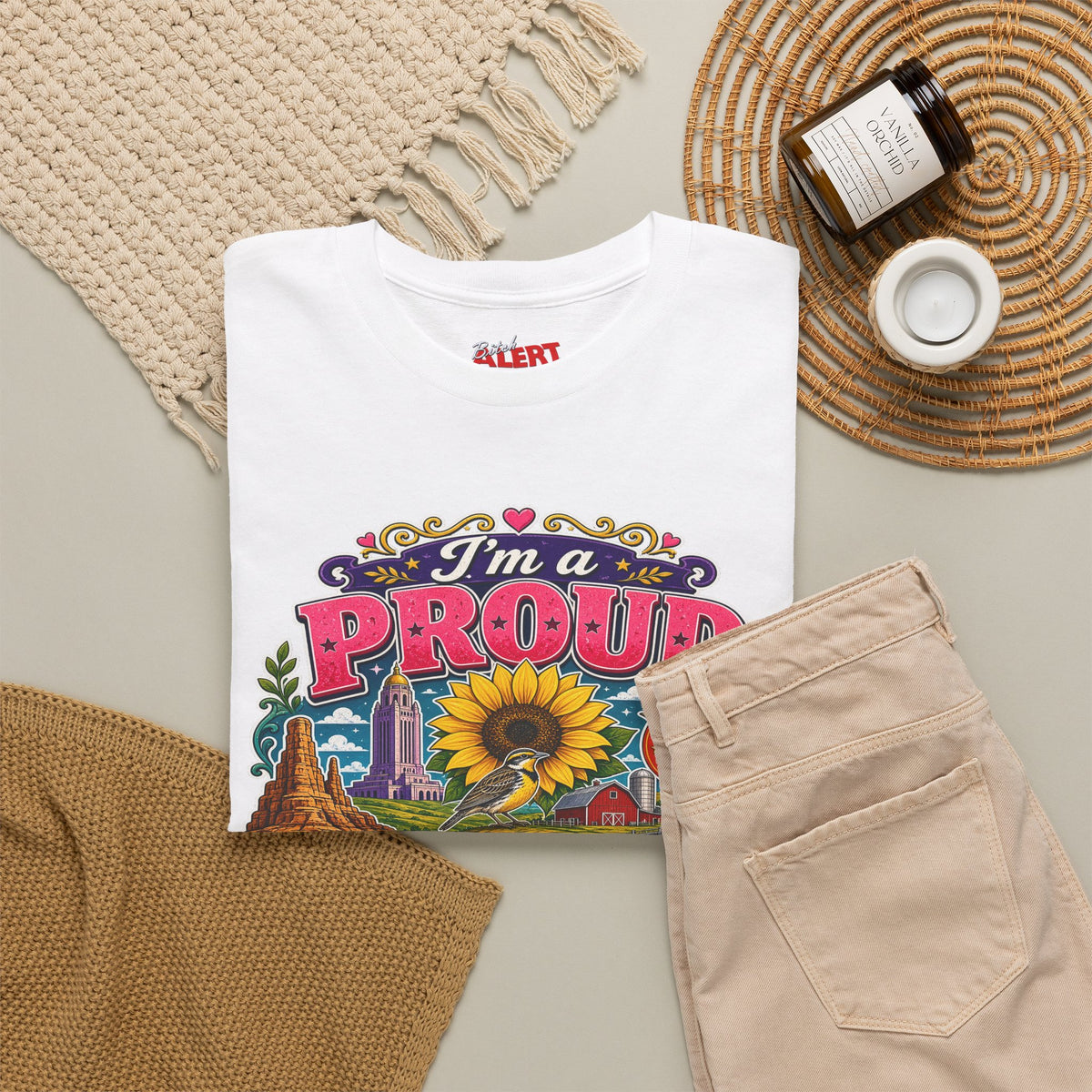 Nebraska Proud Tee — “I’m a Proud Nebraska Bitch” Graphic T-Shirt
