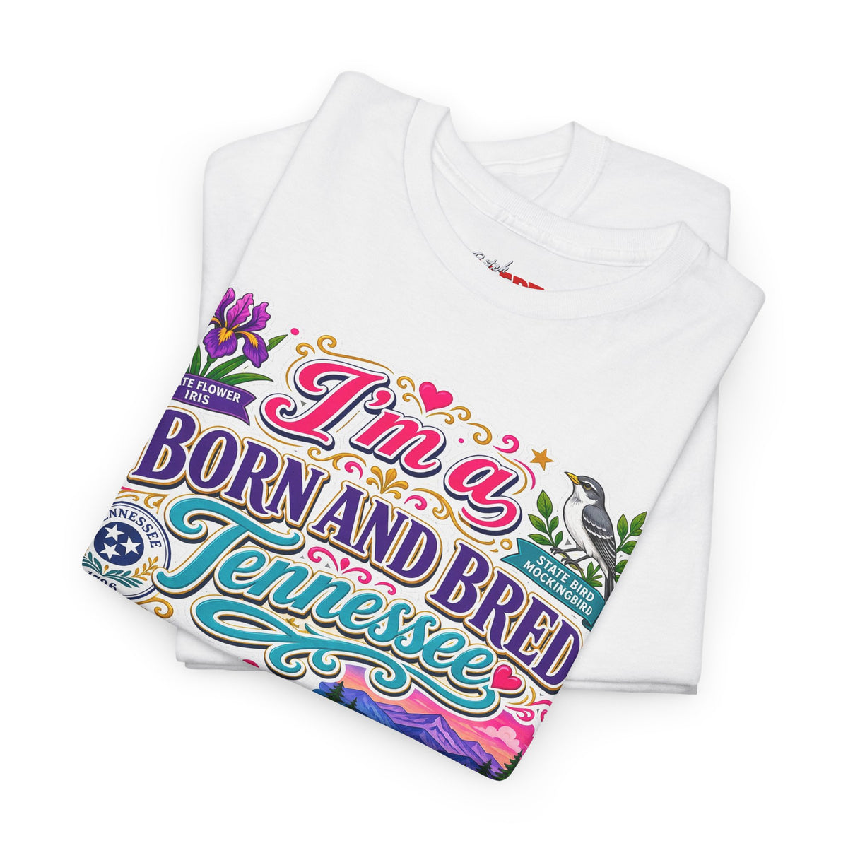 Tennessee Born & Bred Tee — Colorful State Pride Graphic T-Shirt