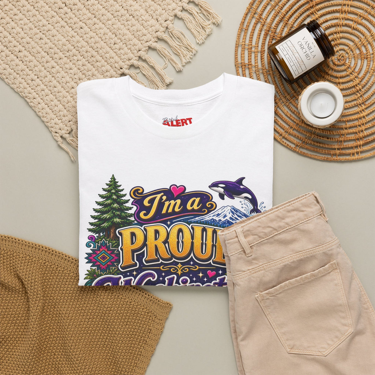 Washington Proud T-Shirt — “I’m a Proud Washington Bitch” Colorful State Pride Tee