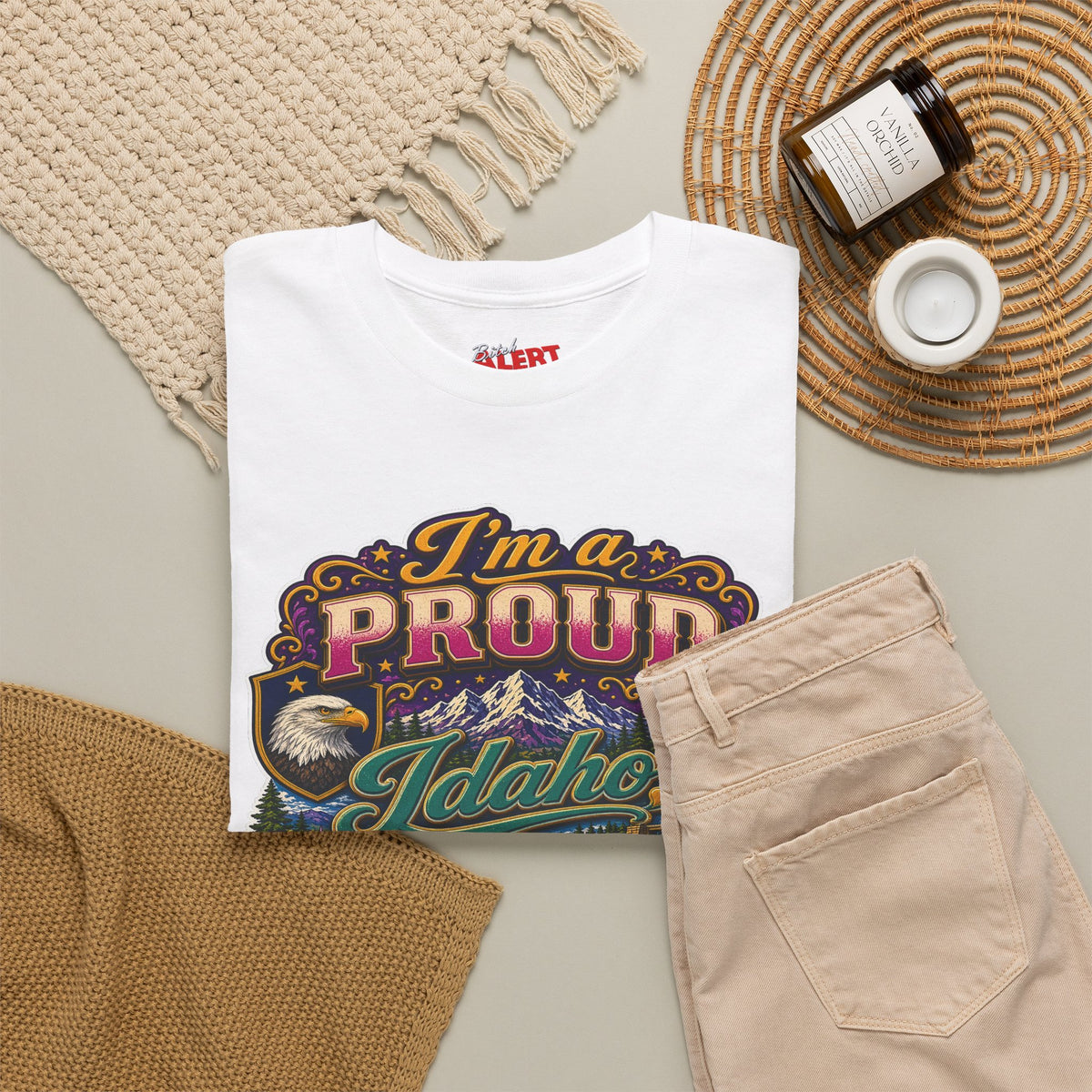 Idaho Proud T-Shirt — "I'm a Proud Idaho Bitch" Vintage State Graphic Tee