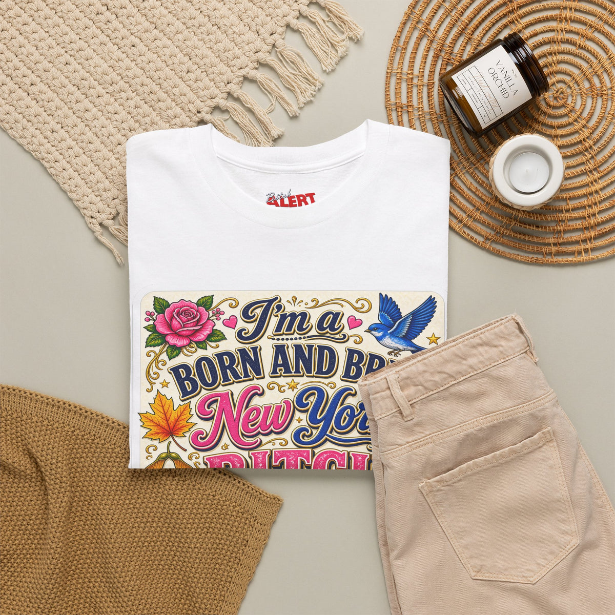 New York Born & Bred Tee — “I’m a New York Born and Bred Bitch” Graphic T-Shirt