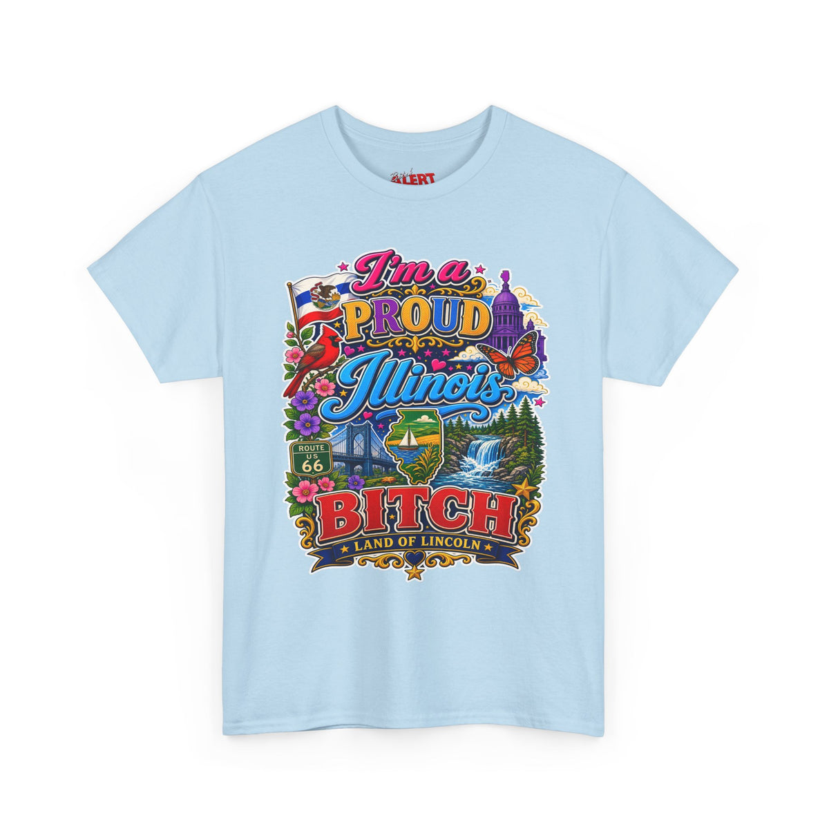 Illinois Proud Bitch T-Shirt – Colorful State Pride Tee