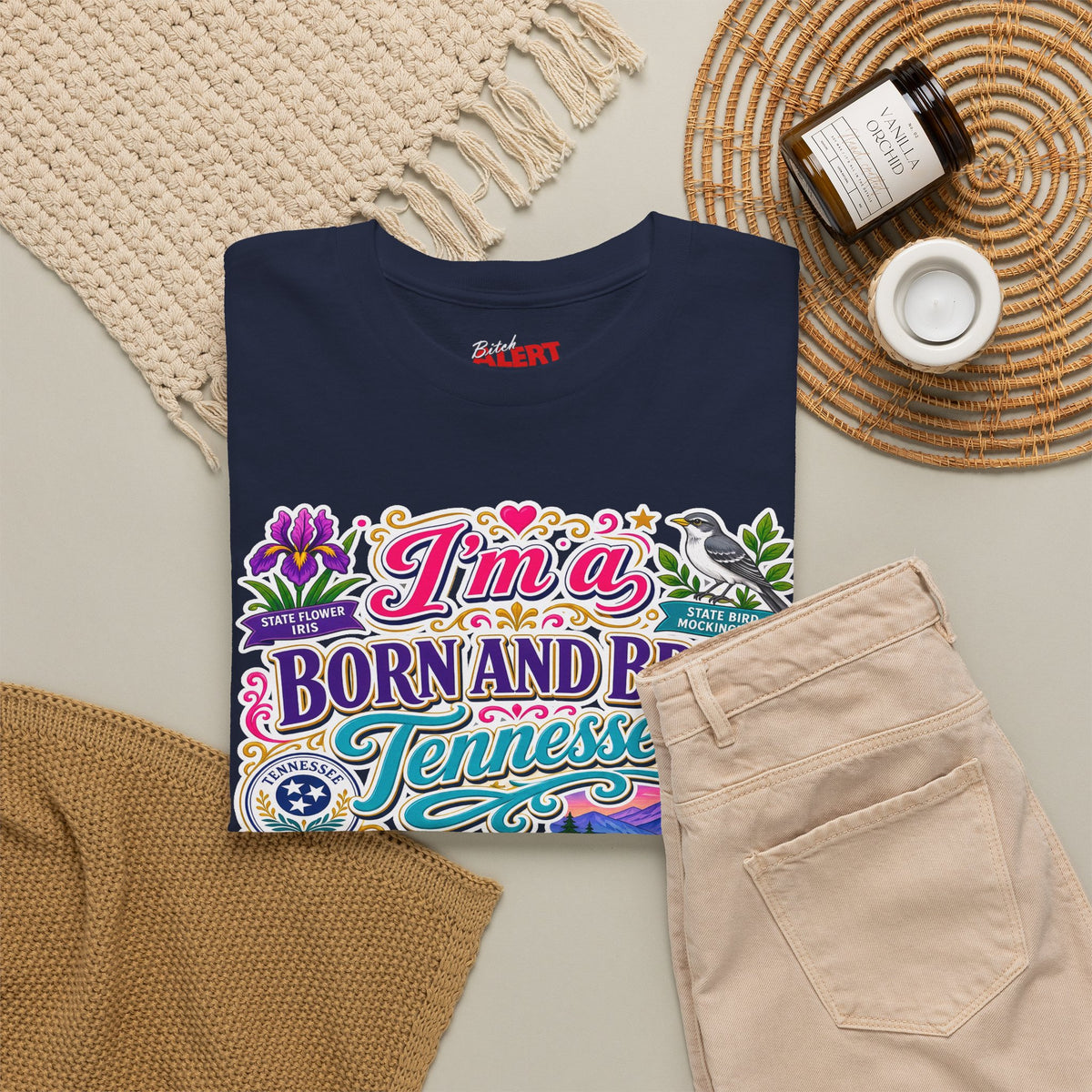 Tennessee Born & Bred Tee — Colorful State Pride Graphic T-Shirt
